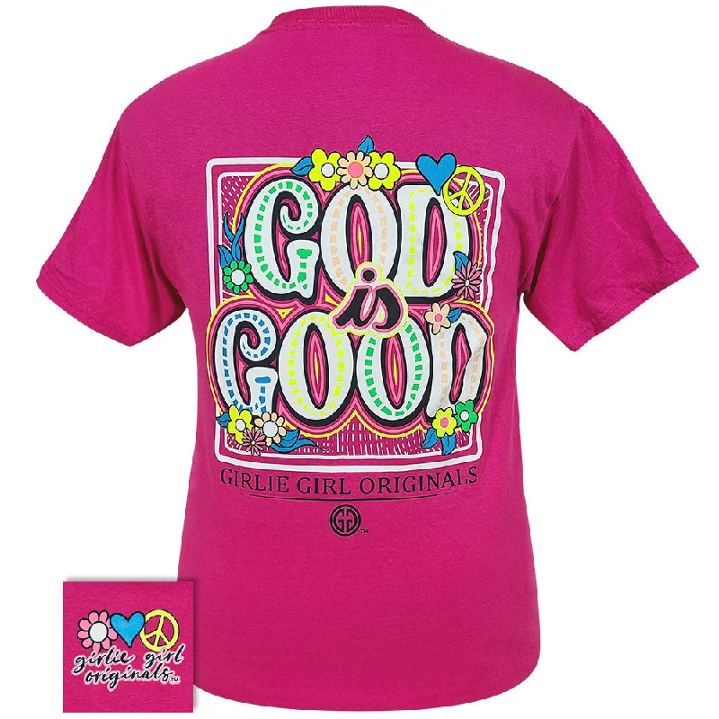 stylish cutout shoulder top for women -God is Good Cyber Pink SS-2516