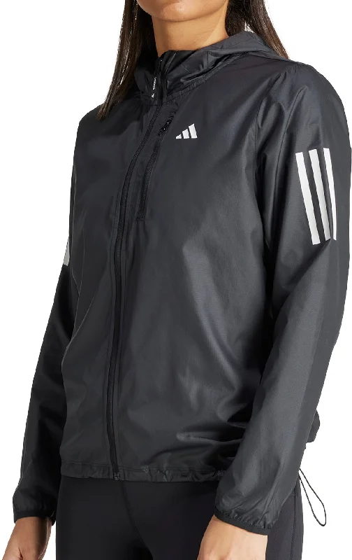 cropped wool blazer for women -adidas Own The Run Womens Running Jacket - Black