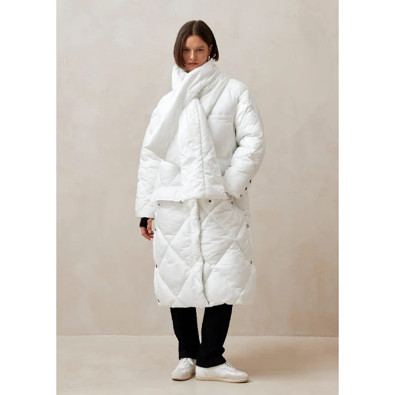 versatile trench coat for ladies -Colorado White Coat