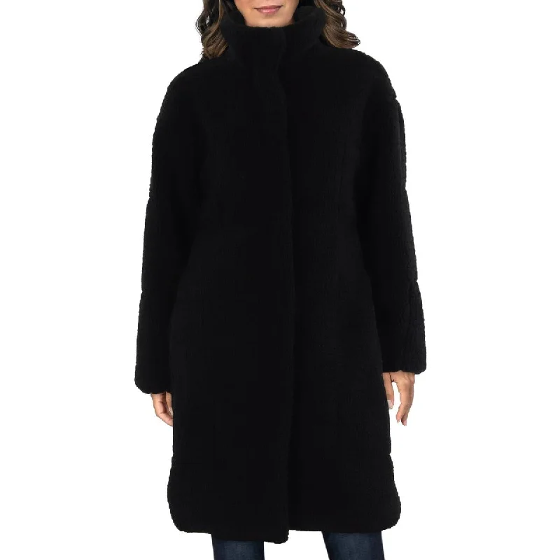 winter parka for women -Levi Strauss & Co. Womens Faux Fur Midi Teddy Coat