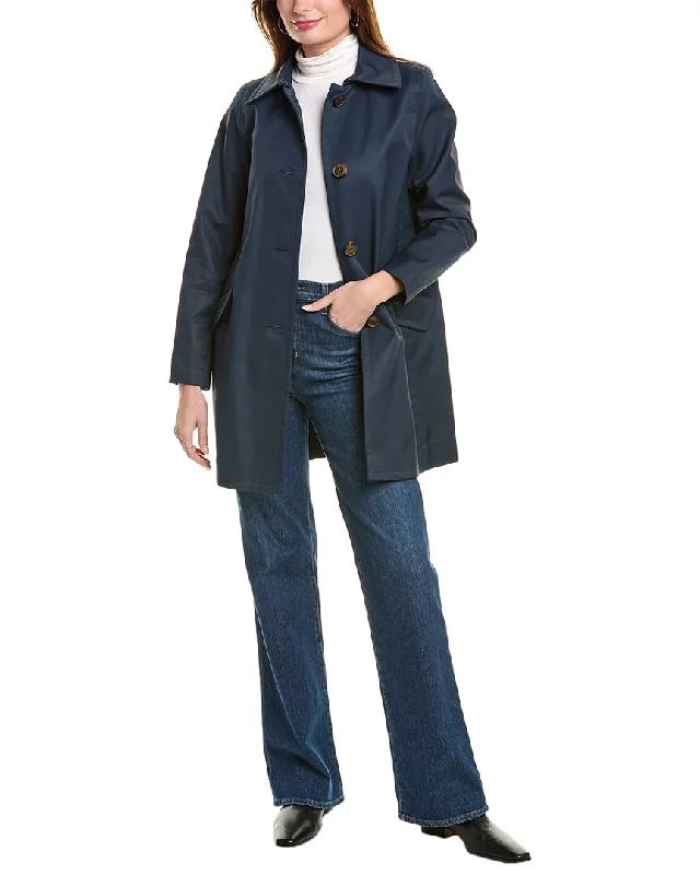 stylish leather jacket for women -Brooks Brothers Car Coat