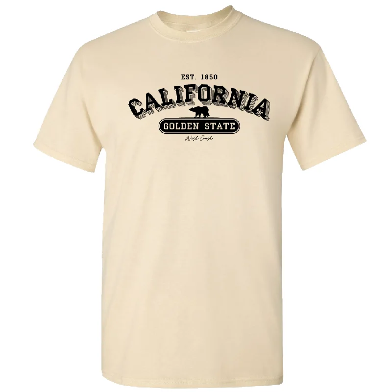 modern high-low hem top for ladies -California Golden State 1850 Asst Colors T-shirt/tee