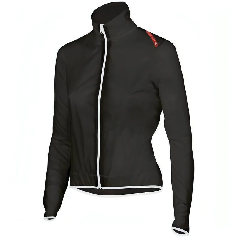 military-style coat for women -Sportful Hot Pack 4 Womens Cycling Jacket - Black