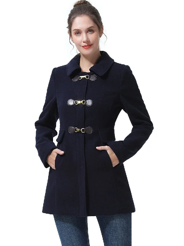 classic trench raincoat for women -BGSD Women Amy Toggle Wool Coat