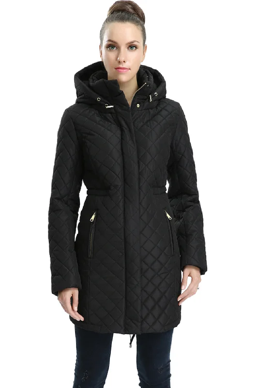 stylish knitted jacket for women -BGSD Women's "Angela" Waterproof Quilted Parka Coat