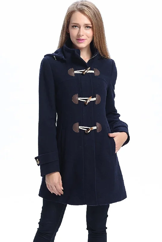 sophisticated evening coat for women -BGSD Women Daisy Wool Toggle Coat