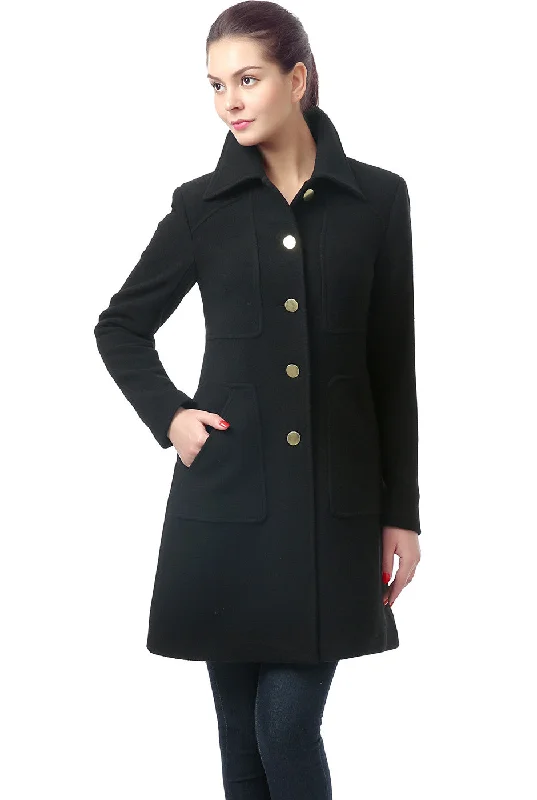 chic oversized blazer for women -BGSD Women Elizabeth Wool Walking Coat