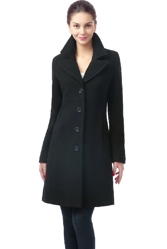 women's elegant cape coat -BGSD Women Joan Wool Walking Coat