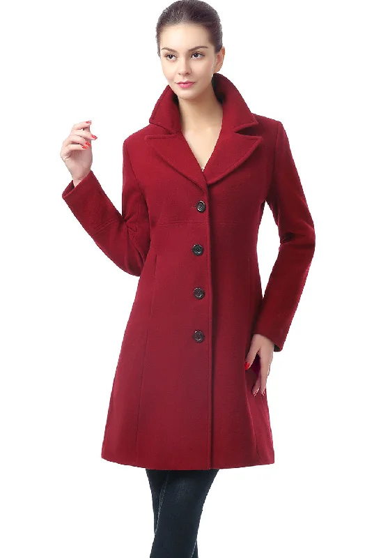 lightweight quilted jacket for women -BGSD Women Joan Wool Walking Coat