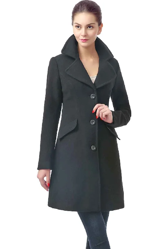 women's travel-friendly jacket -BGSD Women Sasha Wool Walking Coat