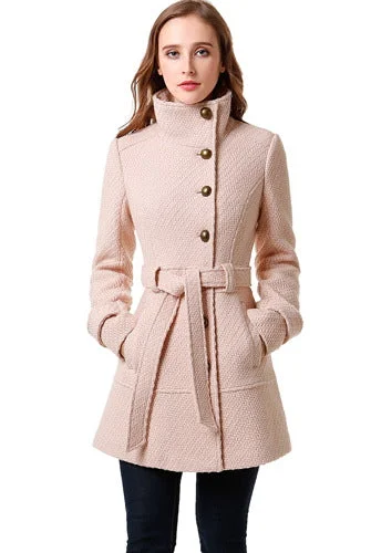 oversized women's coat -BGSD Women Wool Belted Walking Coat