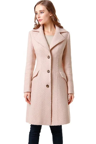 ladies' quilted coat -BGSD Women Wool Walking Coat