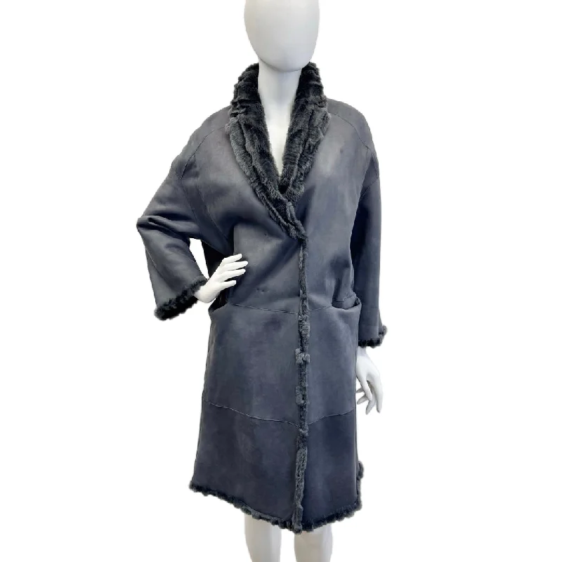 casual coats for women -Brunello Cucinelli Shearling Coat