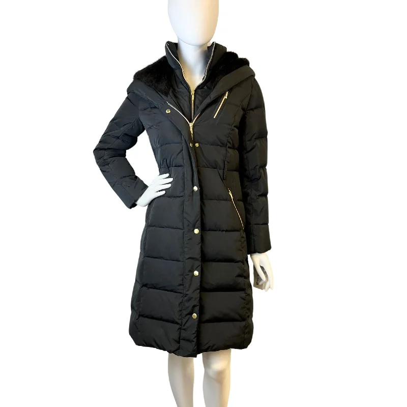 winter-ready faux shearling jacket for women -Cole Haan Coat