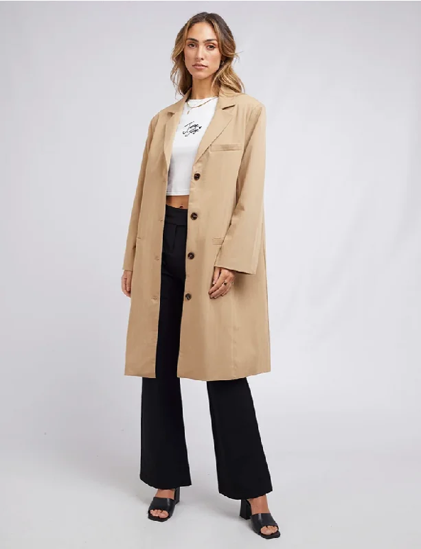 warm shearling coat for women -Jorge Miller Coat Tan