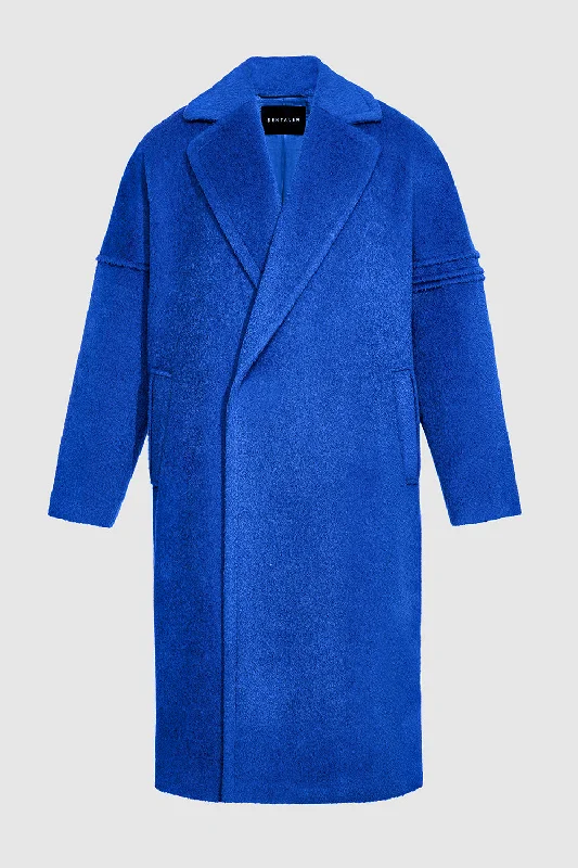 ladies' designer overcoat -Bouclé Alpaca Robe Coat