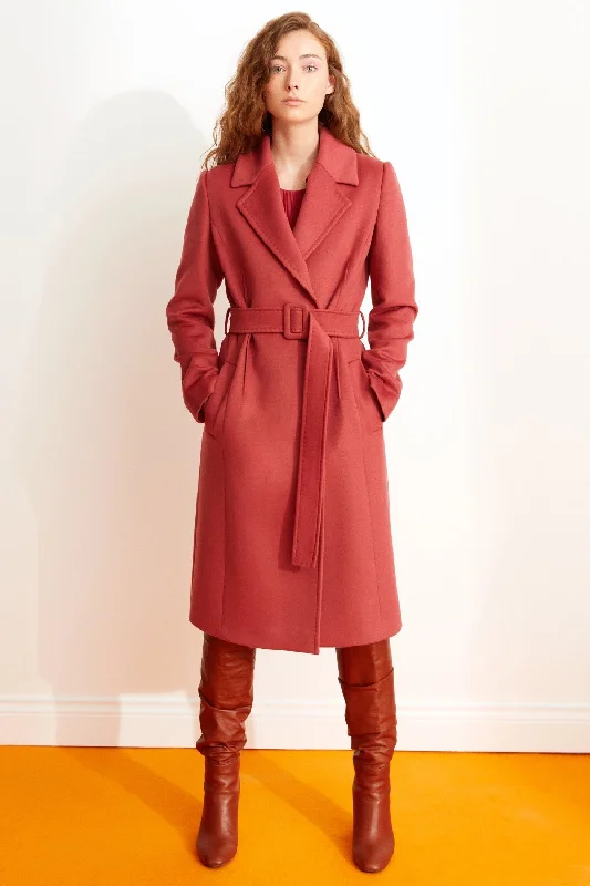 cozy teddy coat for ladies -Emely Belted Coat