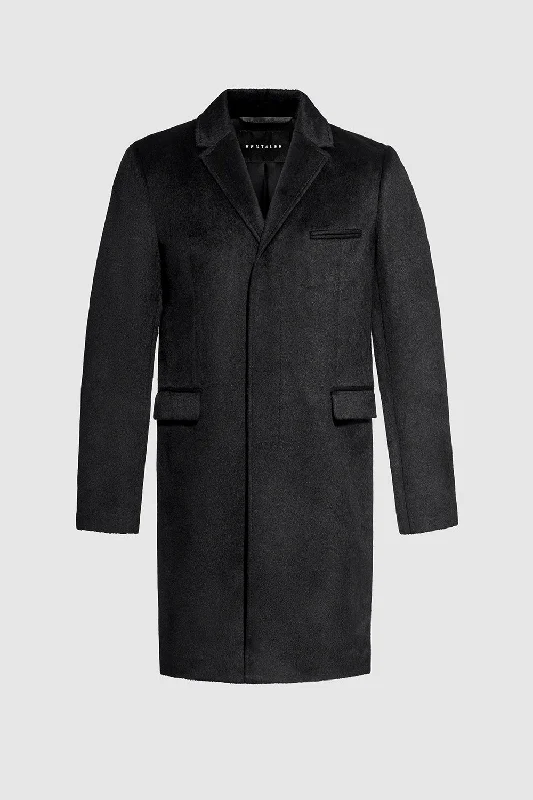 cozy oversized wrap coat for women -Suri Alpaca Notched Lapel Overcoat