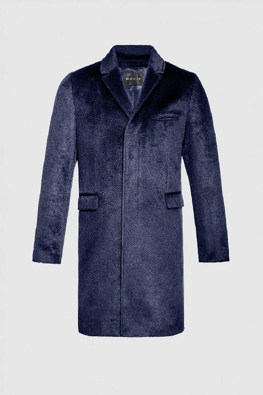 women's relaxed boyfriend blazer -Suri Alpaca Notched Lapel Overcoat